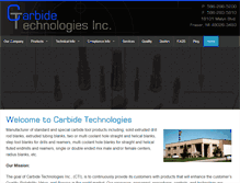 Tablet Screenshot of carbidetechnologies.com